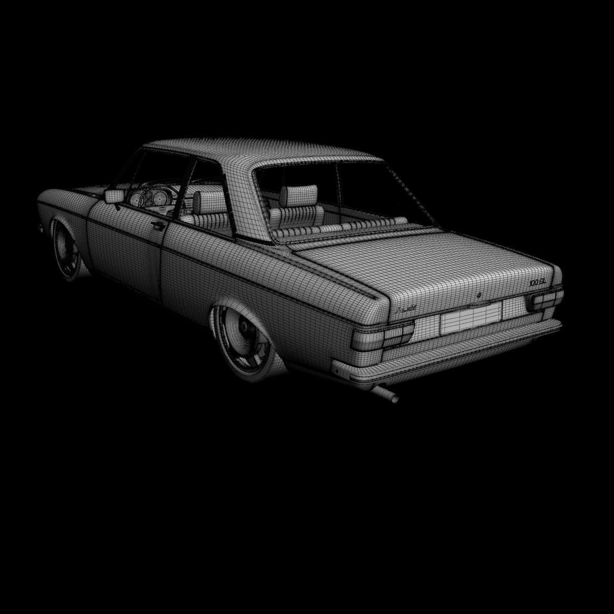 Audi 100 C1 1973 3D model_16