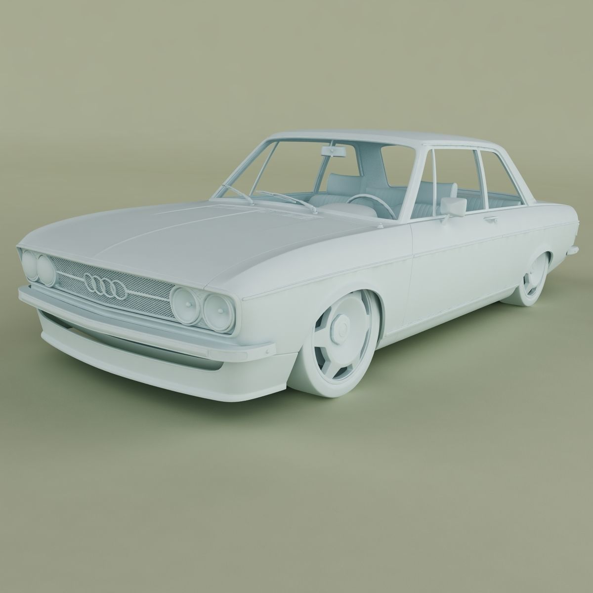 Audi 100 C1 1973 3D model_10