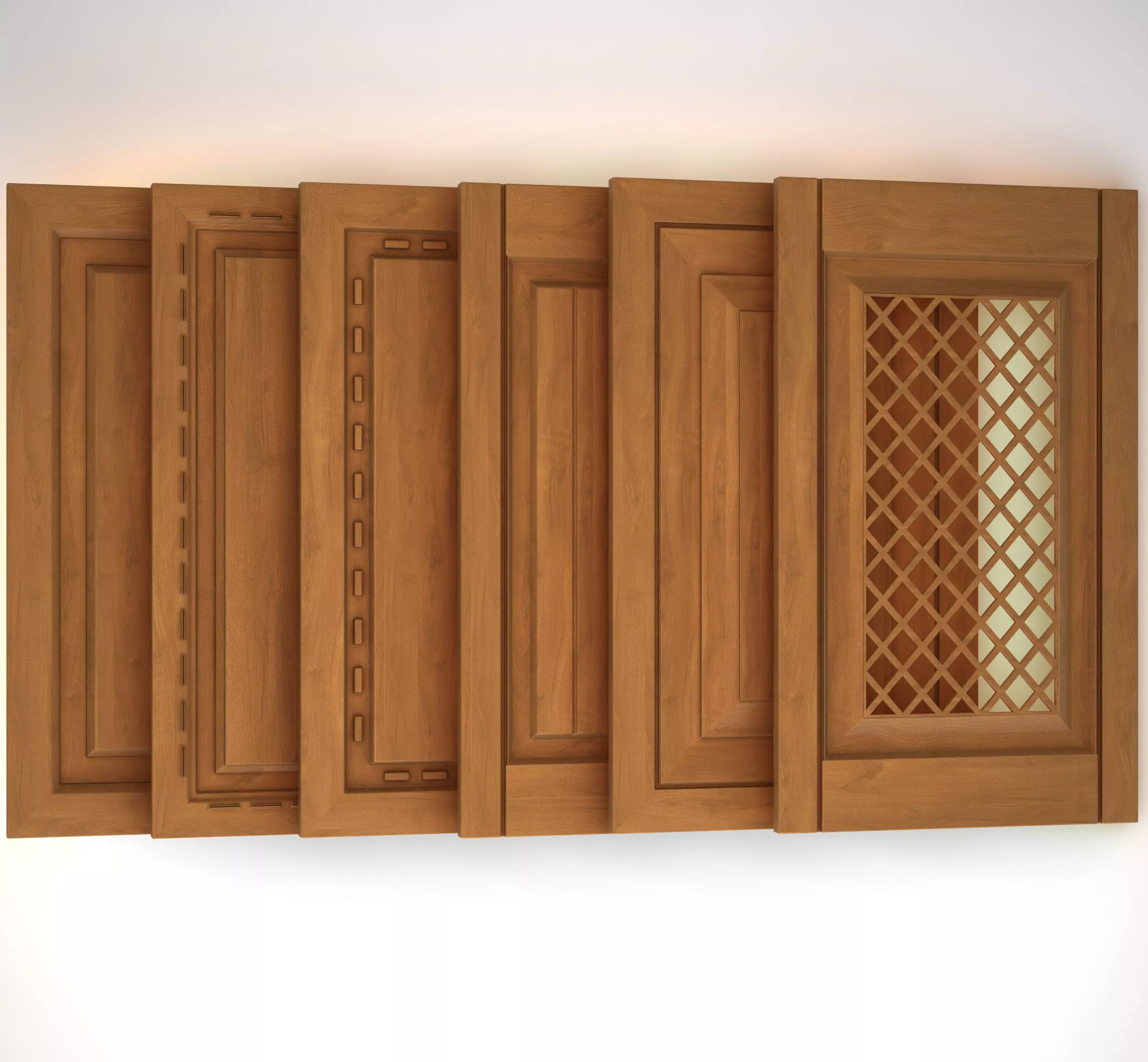 Cabinet doors with the ability to change the size and material 3D model_0