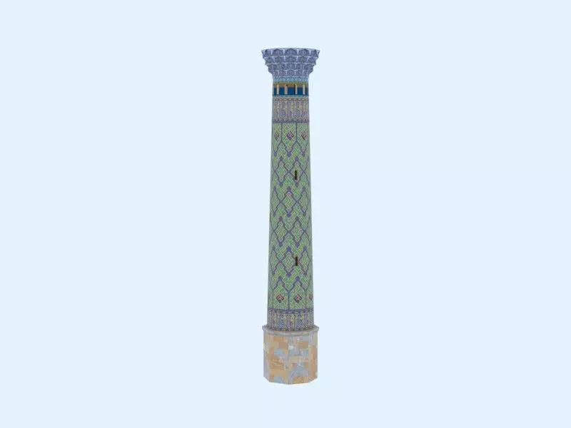 Central Asia Persia Minaret 3D model_0