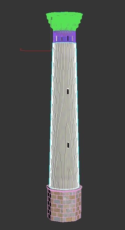 Central Asia Persia Minaret 3D model_2