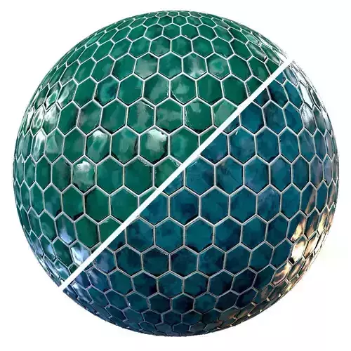 Teal Tile-01-PBR-2k-4k Texture