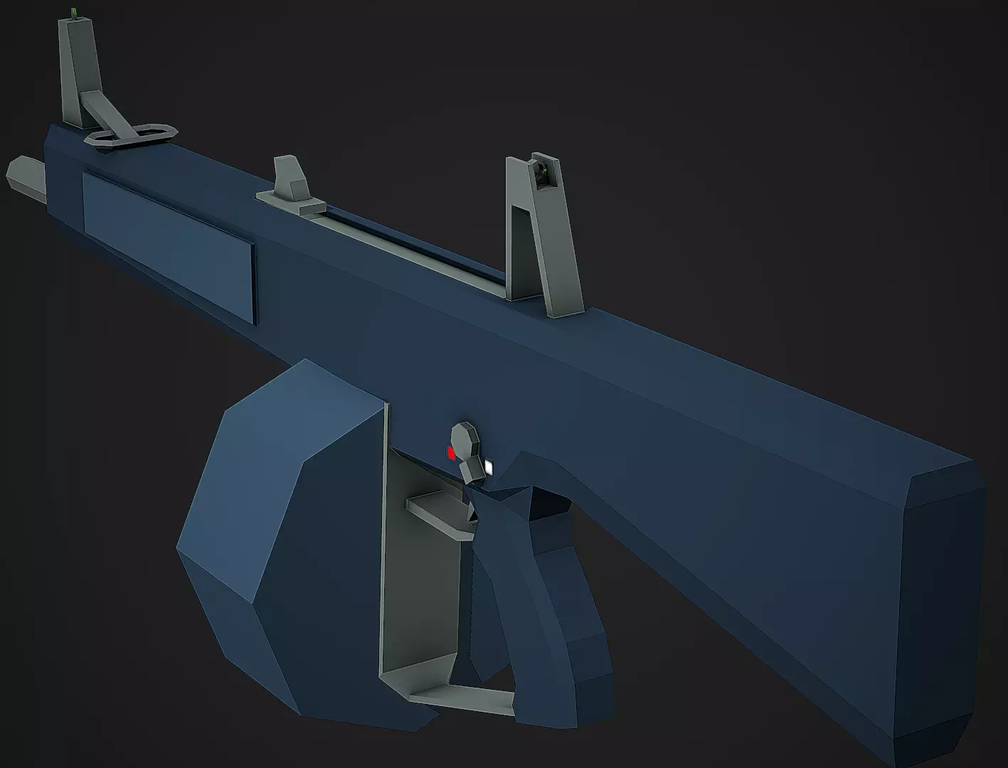 Stylized AA-12 Shotgun Low Poly Mobile Ready Low-poly 3D model_0