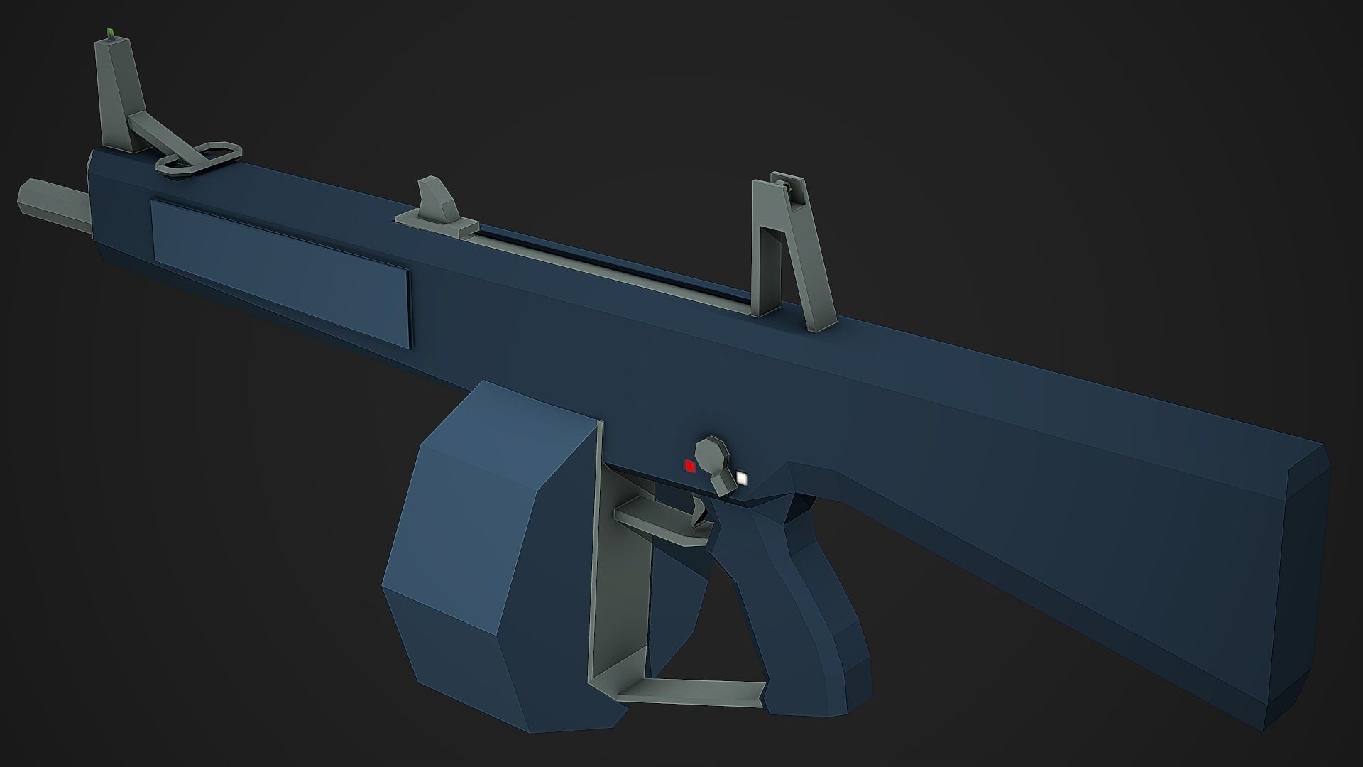 Stylized AA-12 Shotgun Low Poly Mobile Ready Low-poly 3D model_1