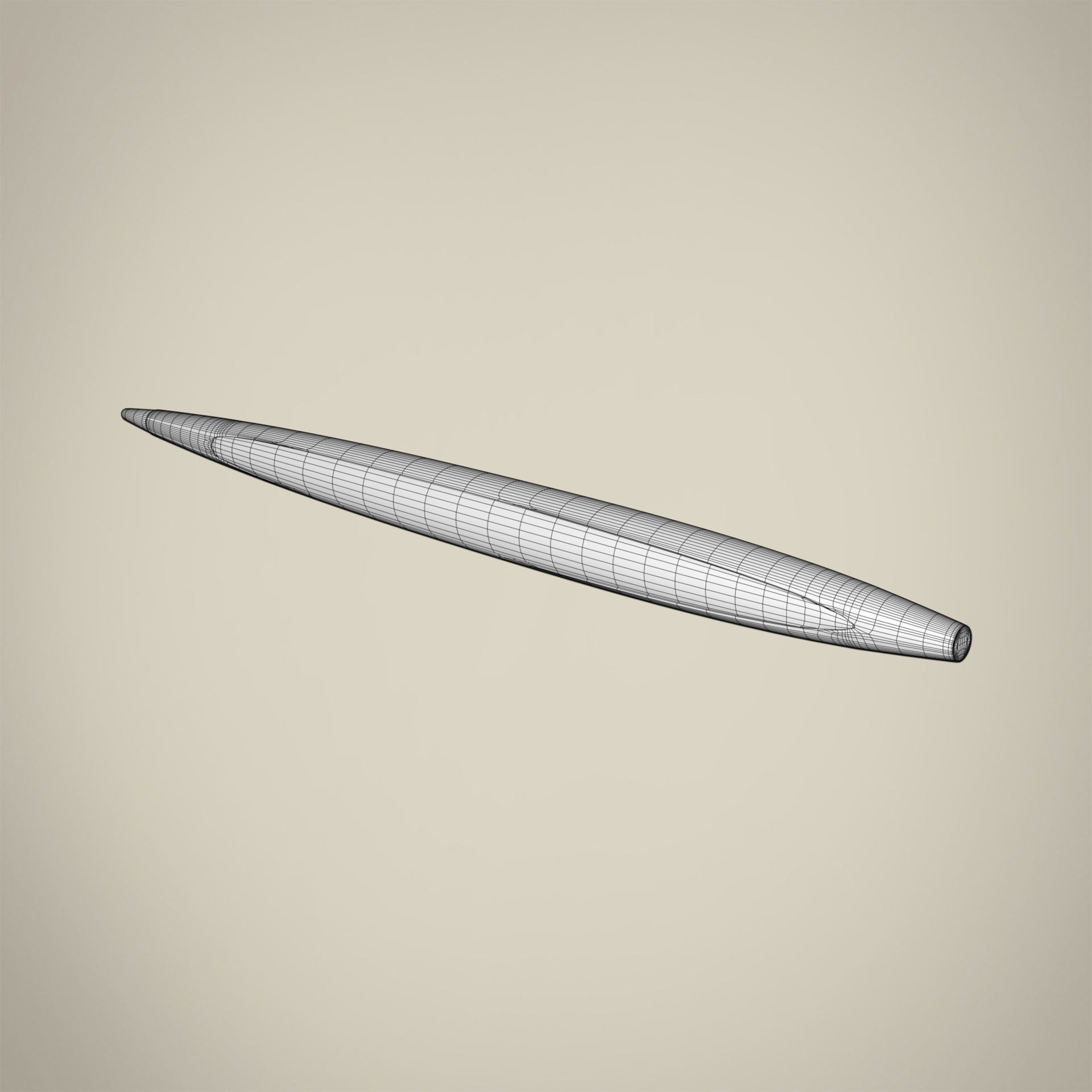 Wooden pen 3D model_6