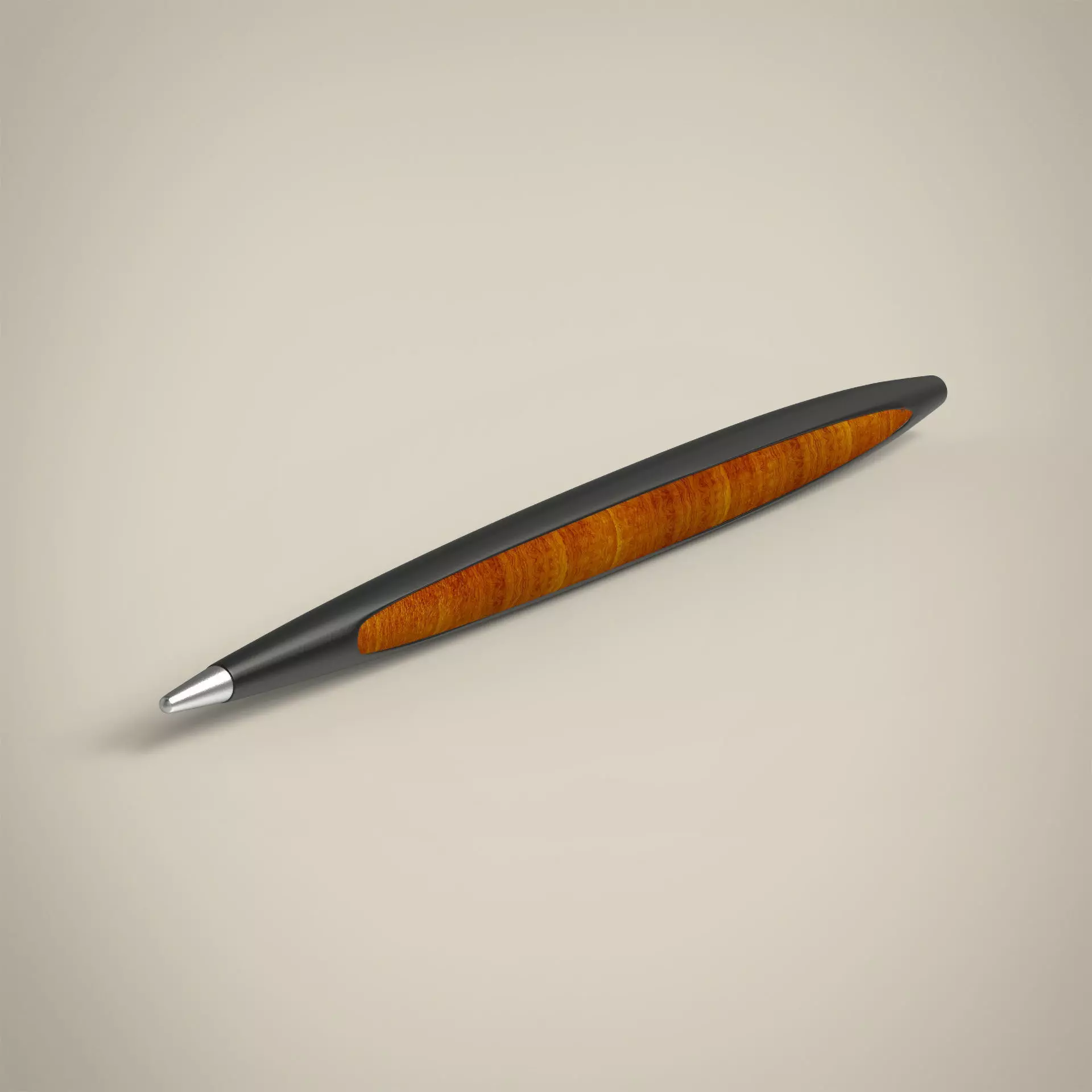 Wooden pen 3D model_0