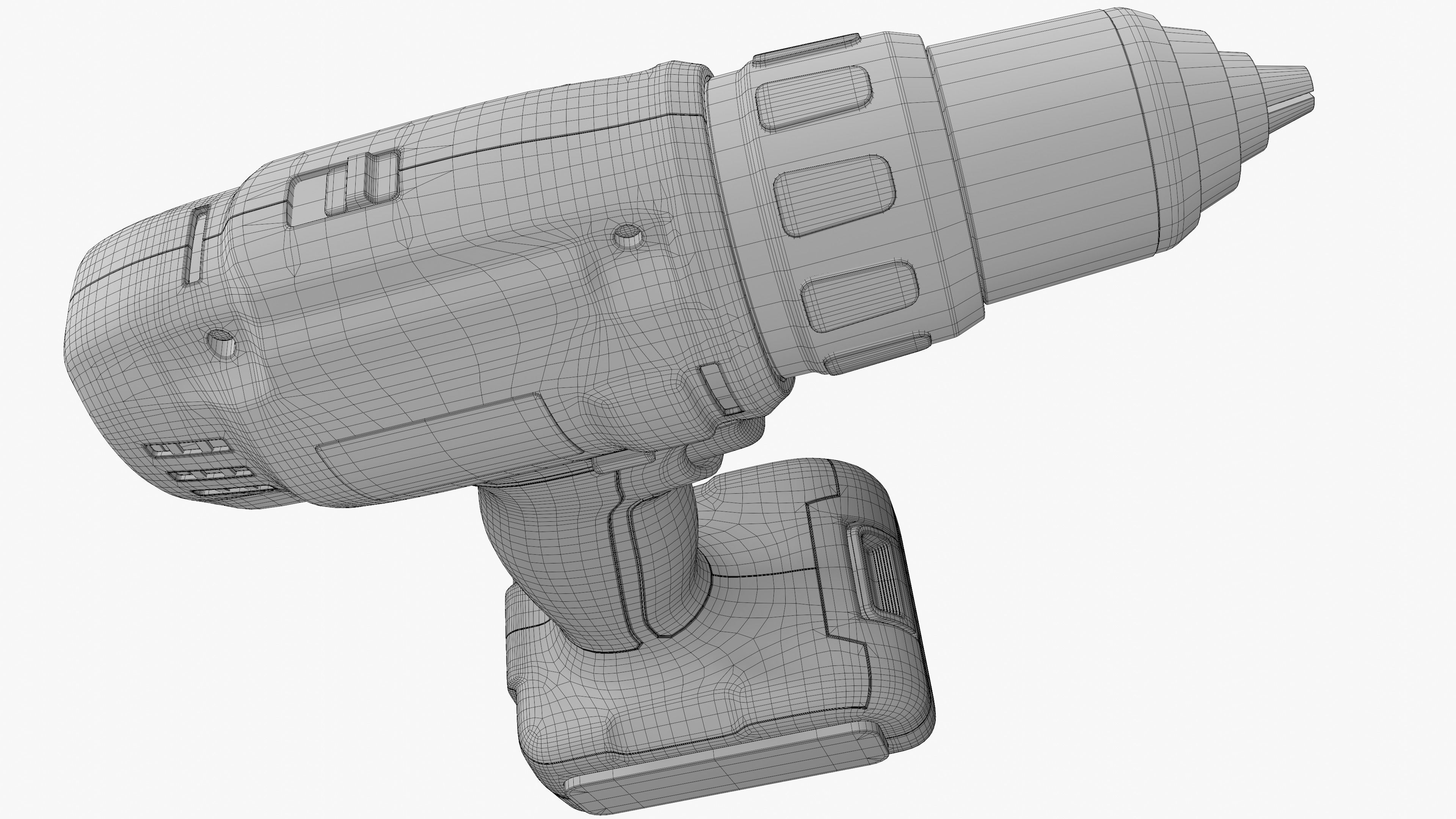 Cordless Drill 01 Concept  3D model_11