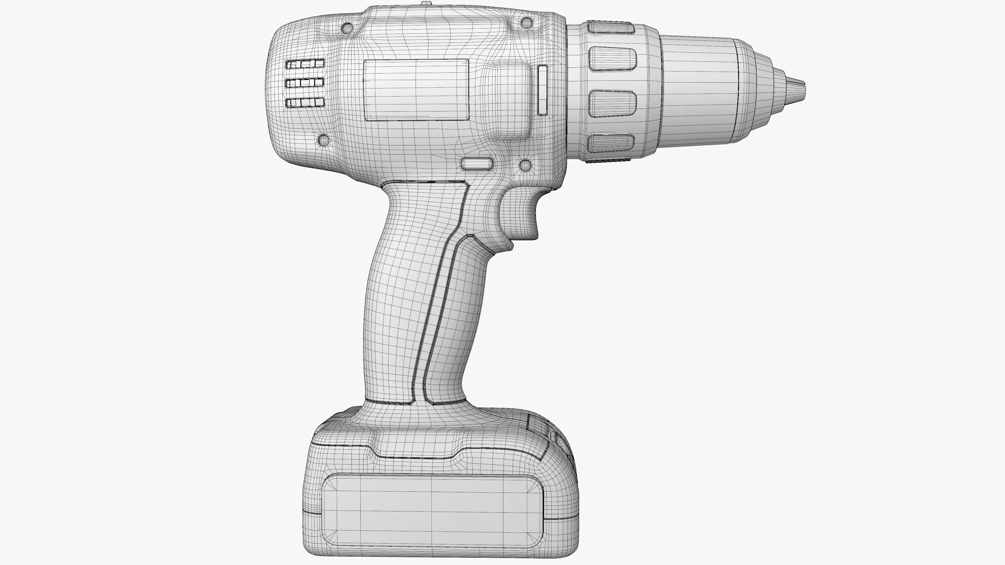 Cordless Drill 01 Concept  3D model_10