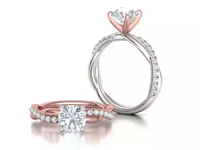 1ct Engagement ring Paradise design 3dmodel