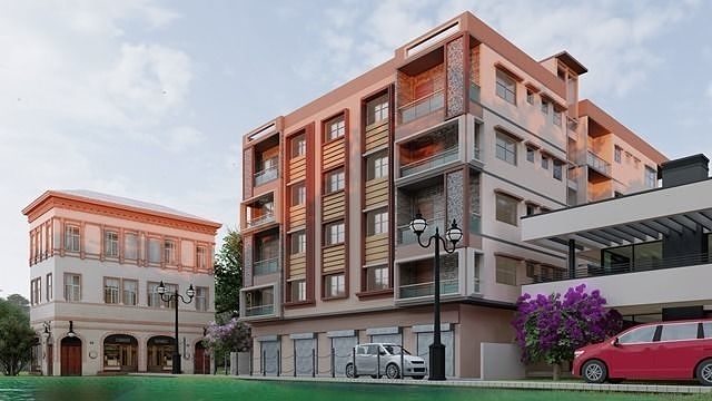 3d BUILDING front elevation 3D print model