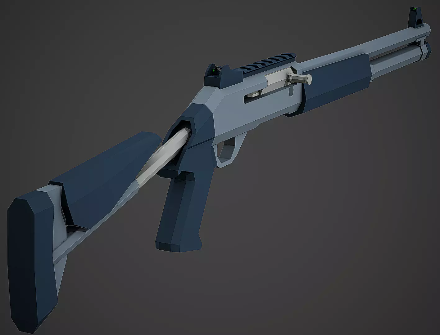 Stylized M1014 Shotgun Low Poly Mobile Ready Low-poly 3D model_0
