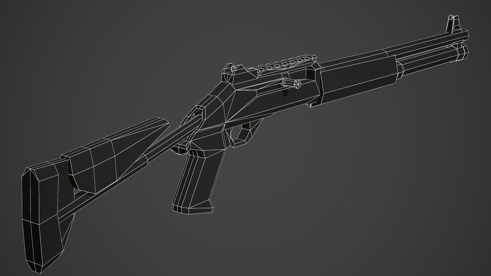 Stylized M1014 Shotgun Low Poly Mobile Ready Low-poly 3D model_8