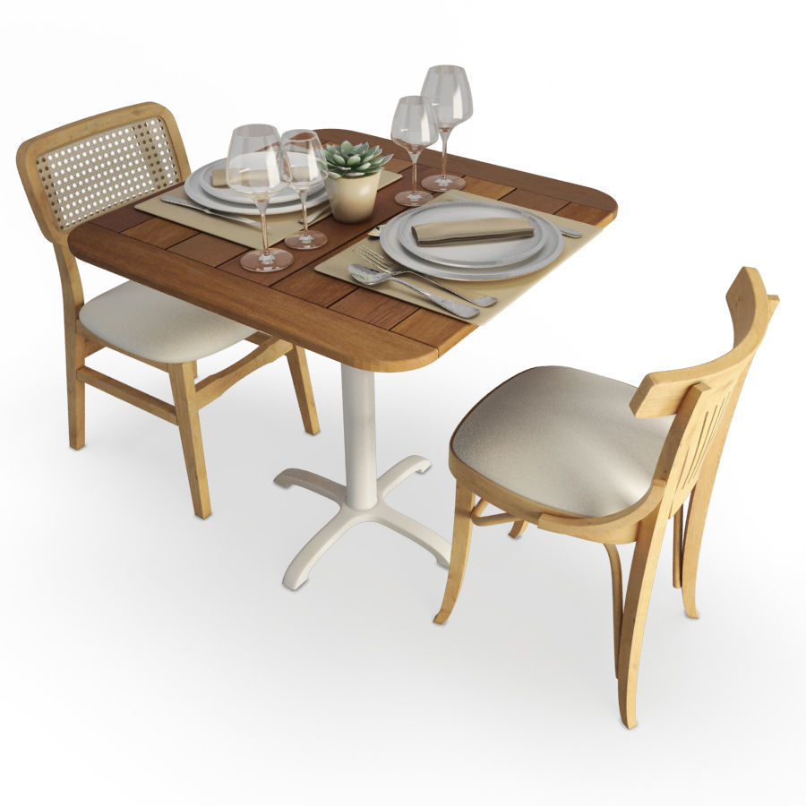 Restaurant Furniture Set 04 3D model_13