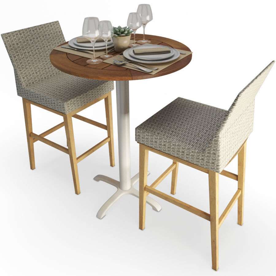 Restaurant Furniture Set 04 3D model_7