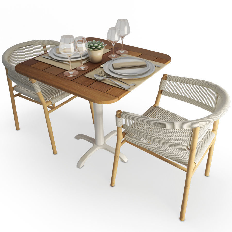Restaurant Furniture Set 04 3D model_11