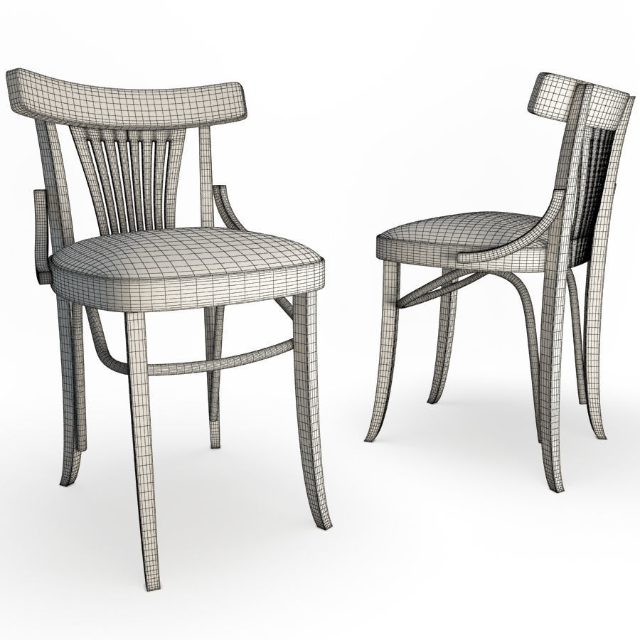 Restaurant Furniture Set 04 3D model_26