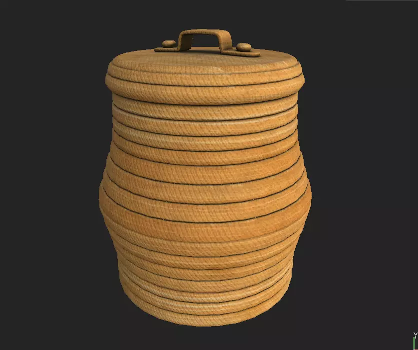 egyptian basket Free 3D model