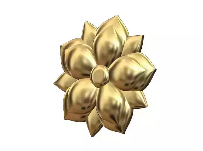Oriental flower relief  3D print model