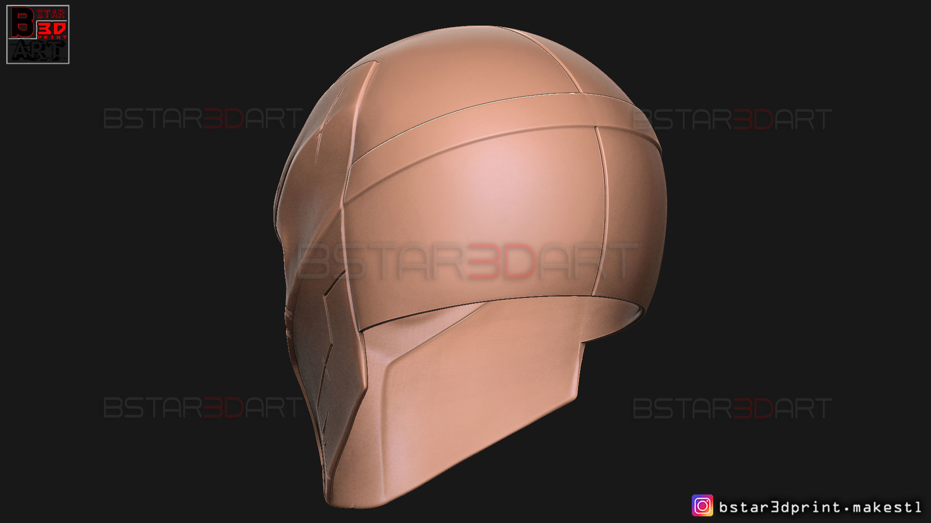 DeathStroke Mask - DC comics Helmet Cosplay 3D print model_14