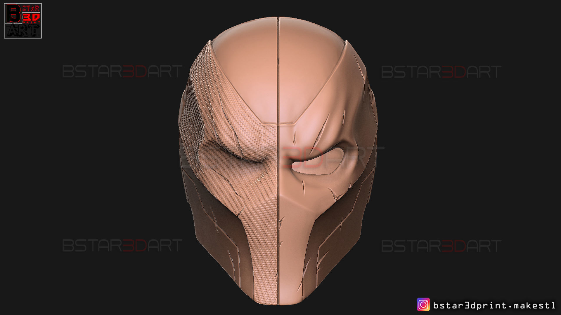 DeathStroke Mask - DC comics Helmet Cosplay 3D print model_11
