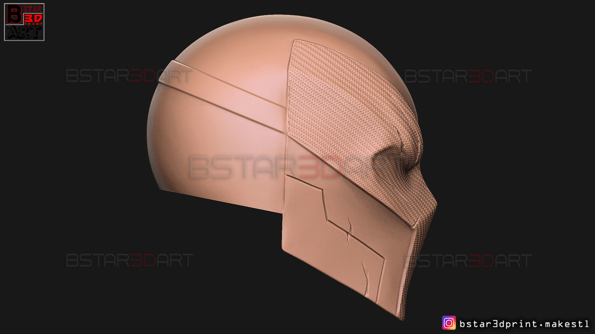 DeathStroke Mask - DC comics Helmet Cosplay 3D print model_17