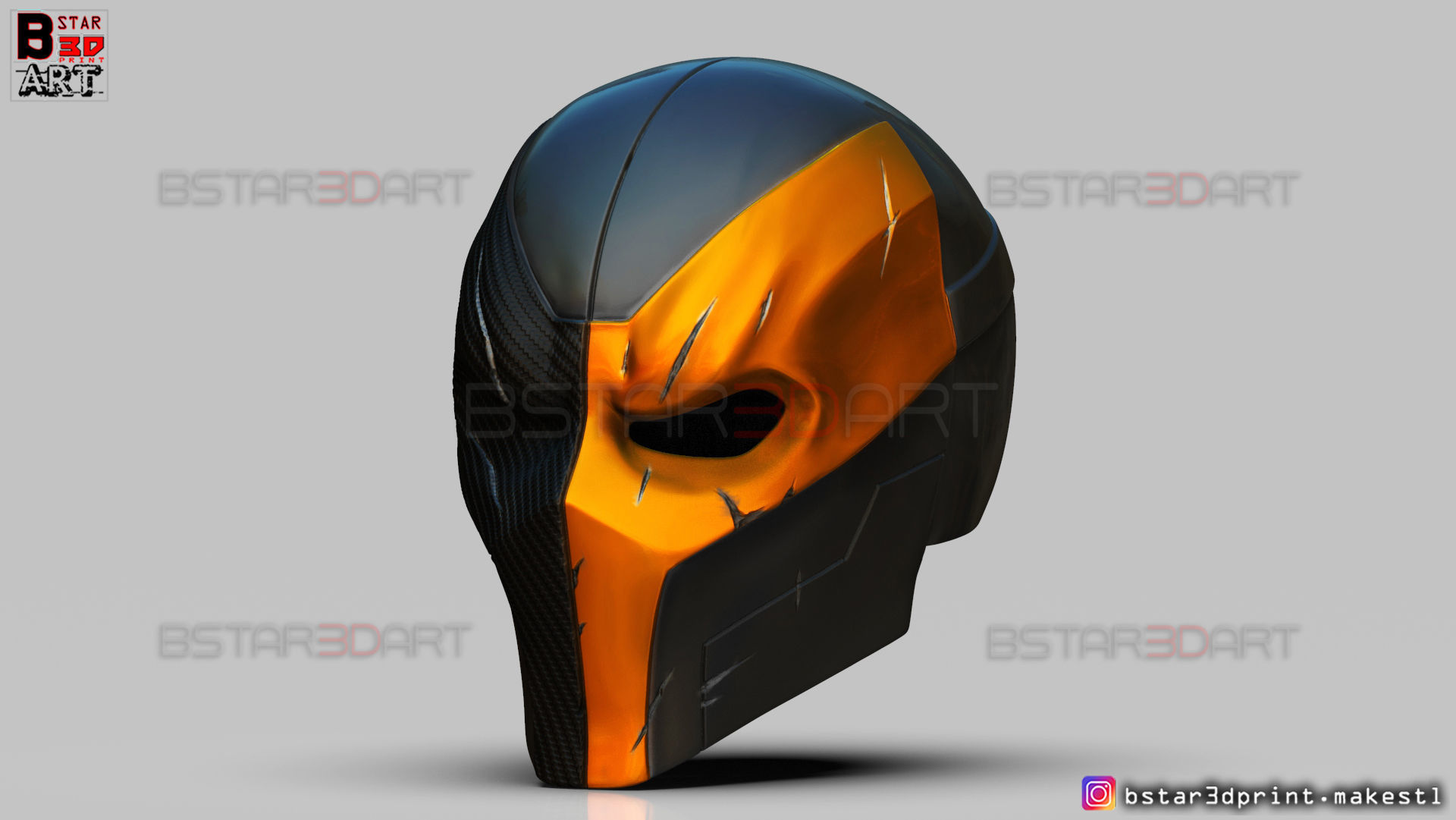 DeathStroke Mask - DC comics Helmet Cosplay 3D print model_1