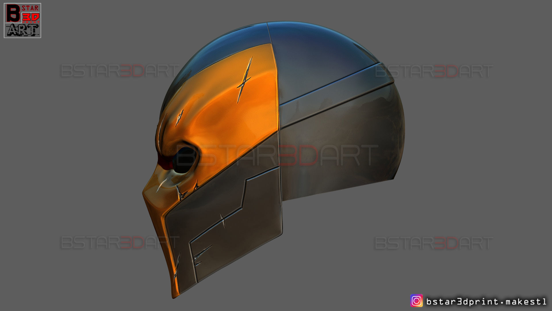 DeathStroke Mask - DC comics Helmet Cosplay 3D print model_4