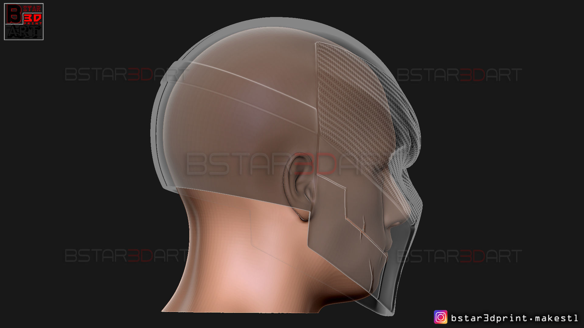 DeathStroke Mask - DC comics Helmet Cosplay 3D print model_24