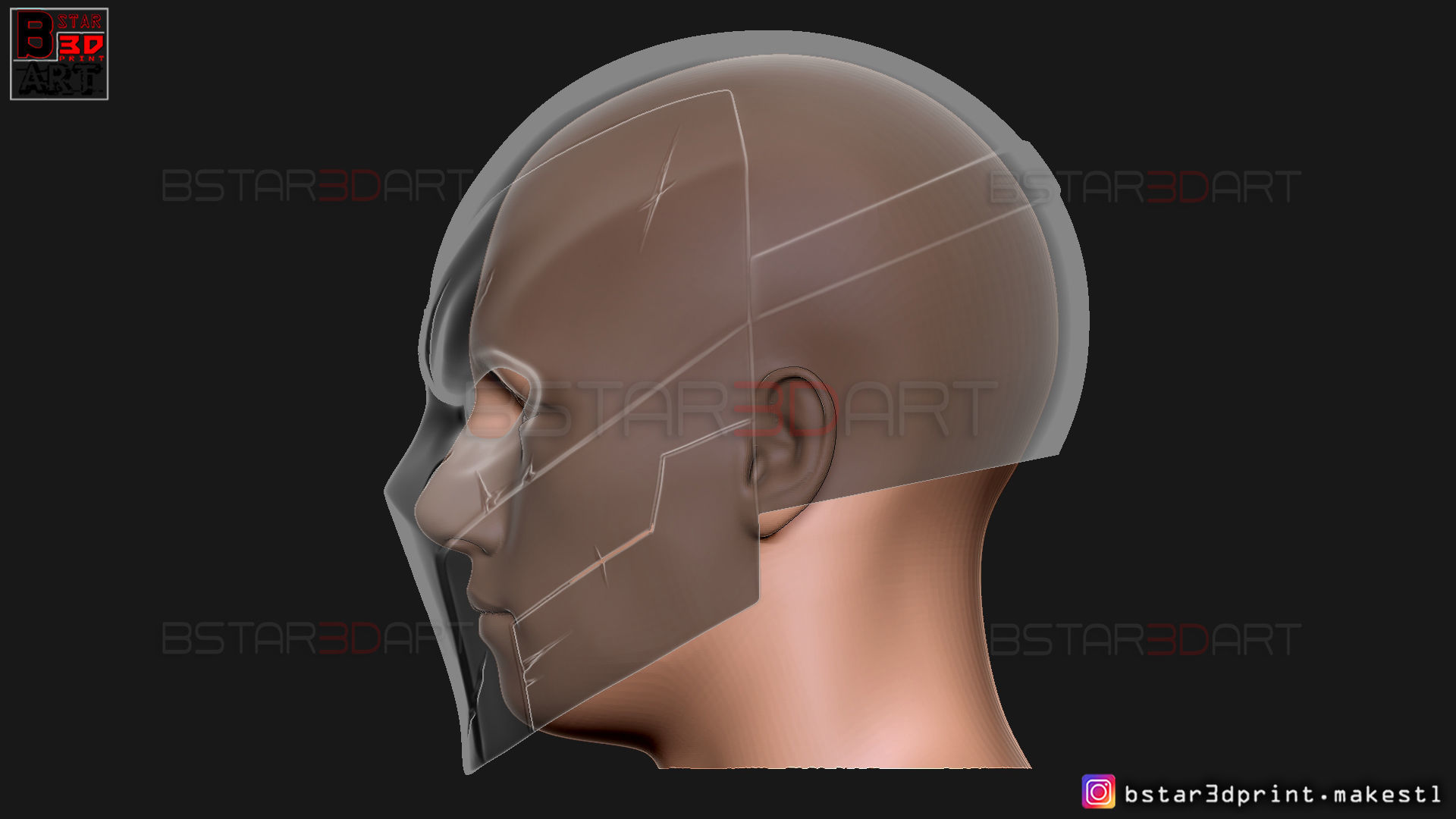 DeathStroke Mask - DC comics Helmet Cosplay 3D print model_23