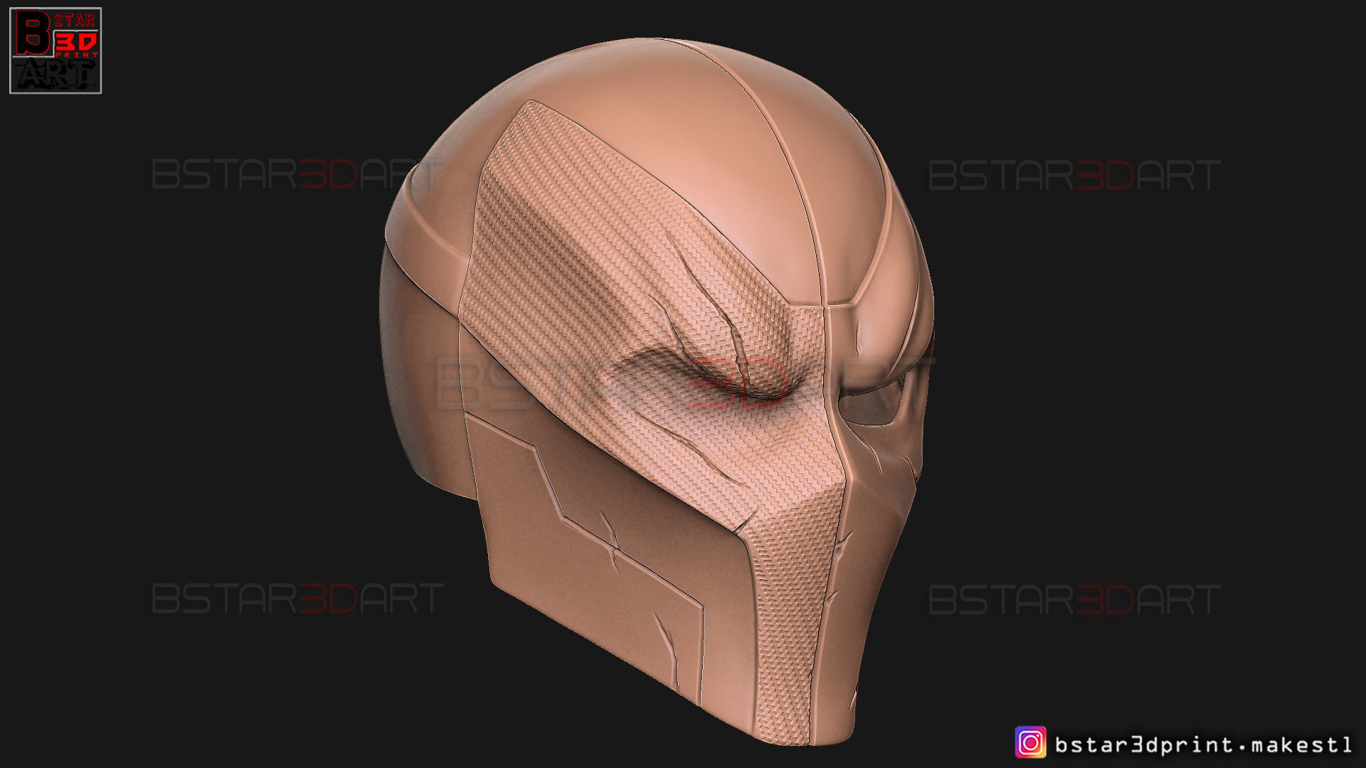 DeathStroke Mask - DC comics Helmet Cosplay 3D print model_18