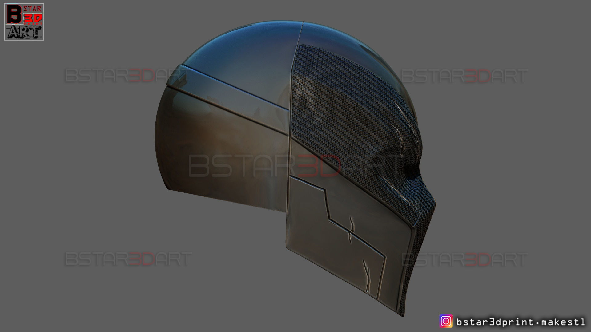 DeathStroke Mask - DC comics Helmet Cosplay 3D print model_8