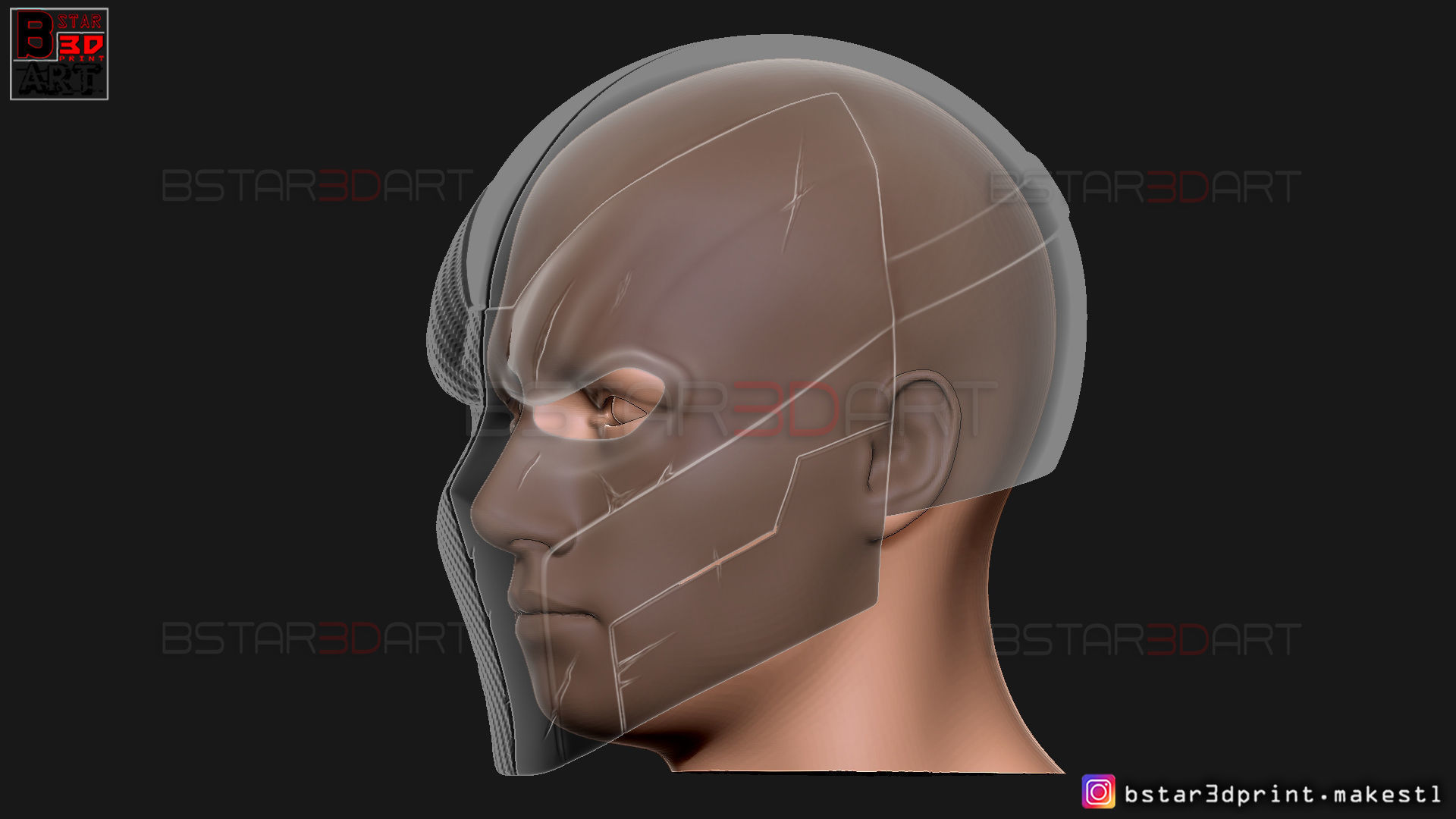 DeathStroke Mask - DC comics Helmet Cosplay 3D print model_22