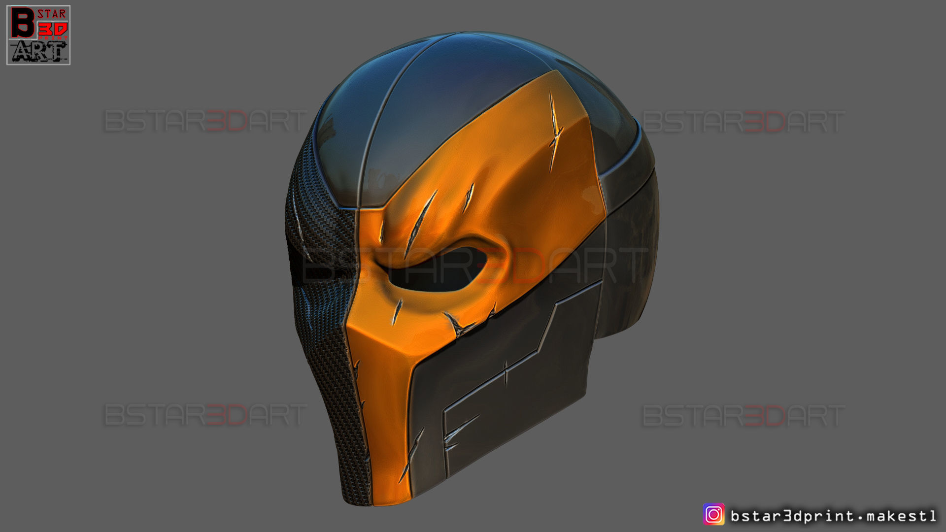 DeathStroke Mask - DC comics Helmet Cosplay 3D print model_3