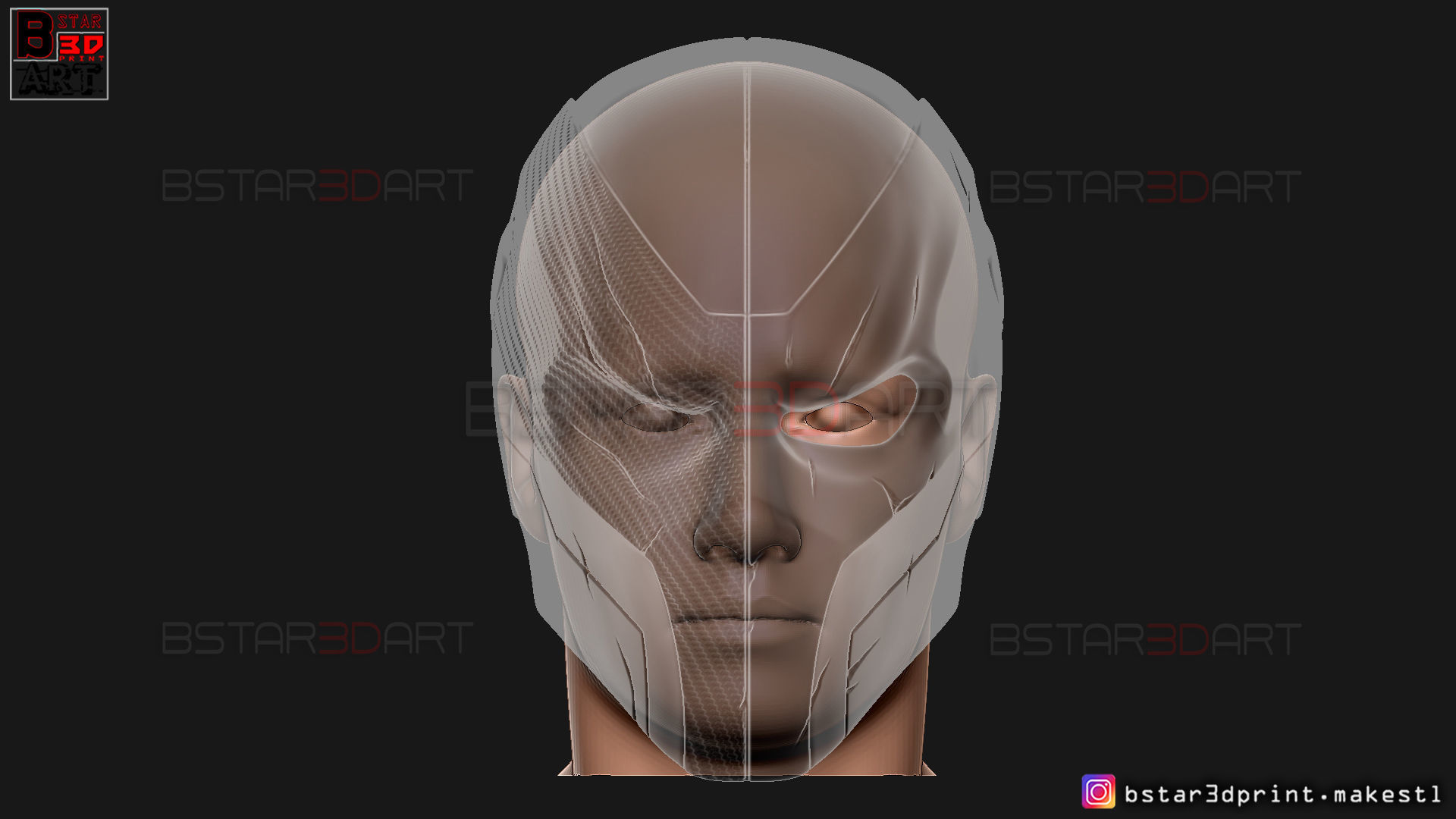 DeathStroke Mask - DC comics Helmet Cosplay 3D print model_21