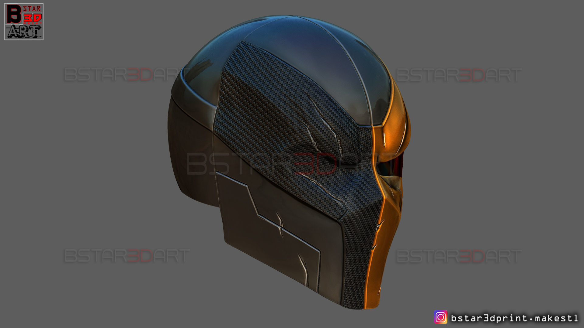 DeathStroke Mask - DC comics Helmet Cosplay 3D print model_9