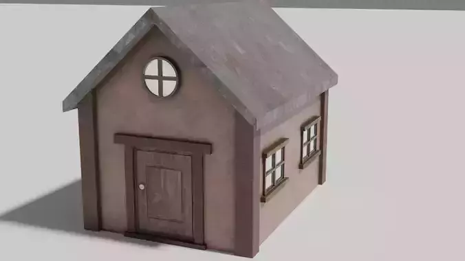Small LowPoly Dirty house model 