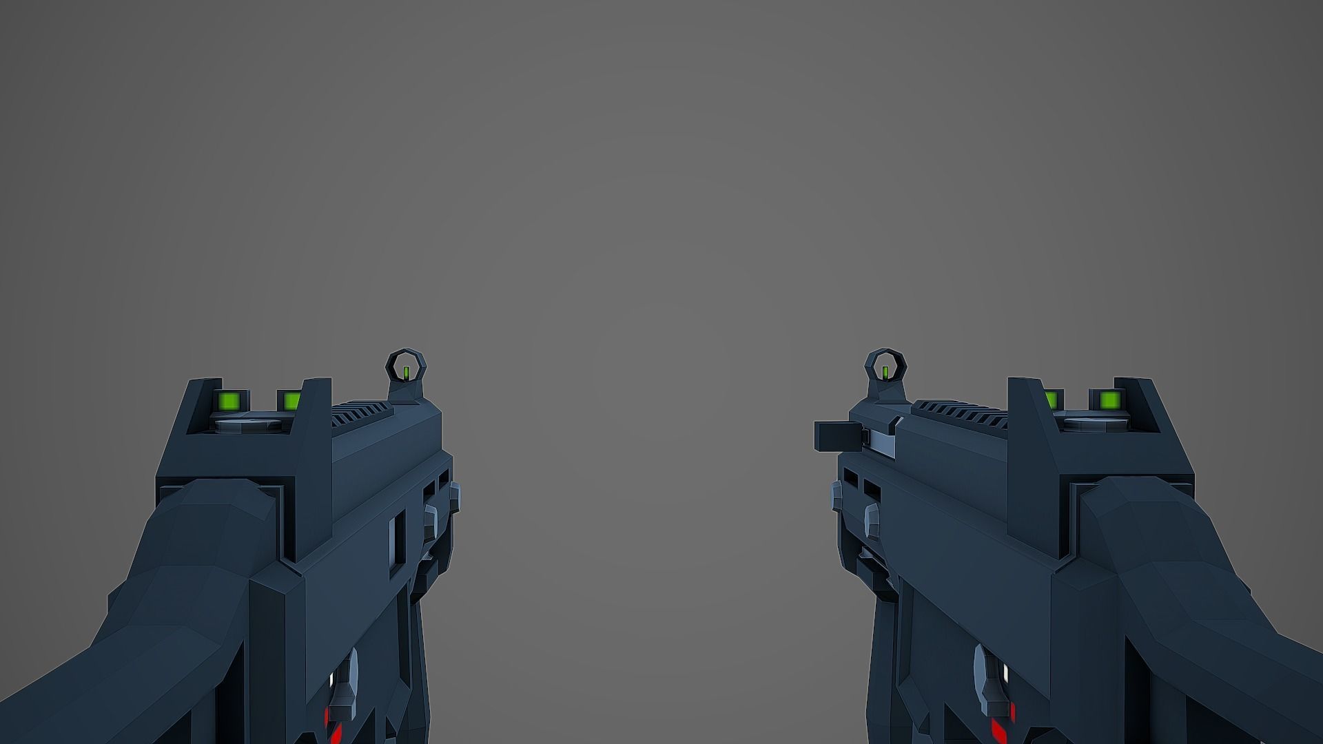 Stylized HK UMP-45 SMG Low Poly Mobile Ready Low-poly 3D model_5