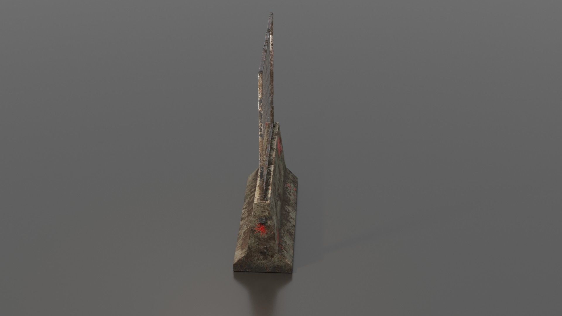 Concrete barrier  Low-poly 3D model_25