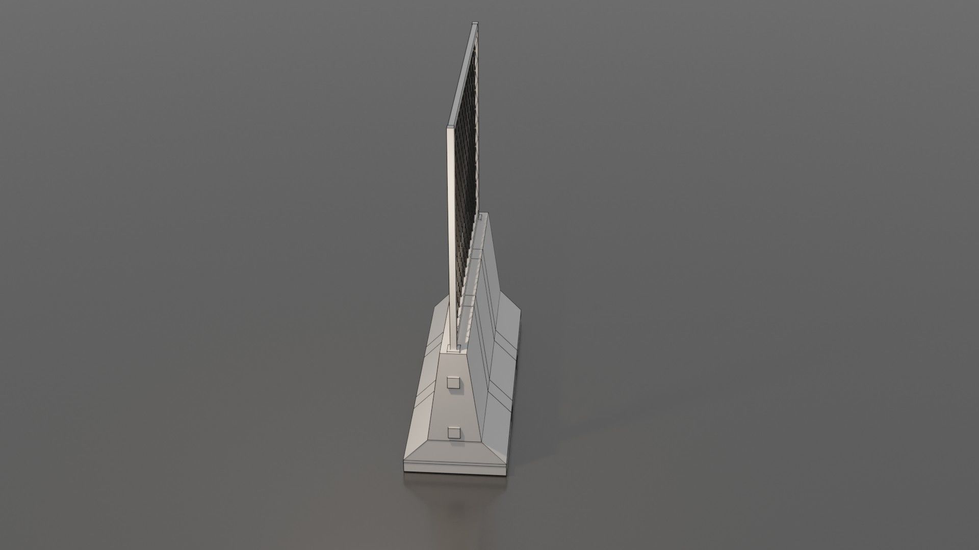 Concrete barrier  Low-poly 3D model_5