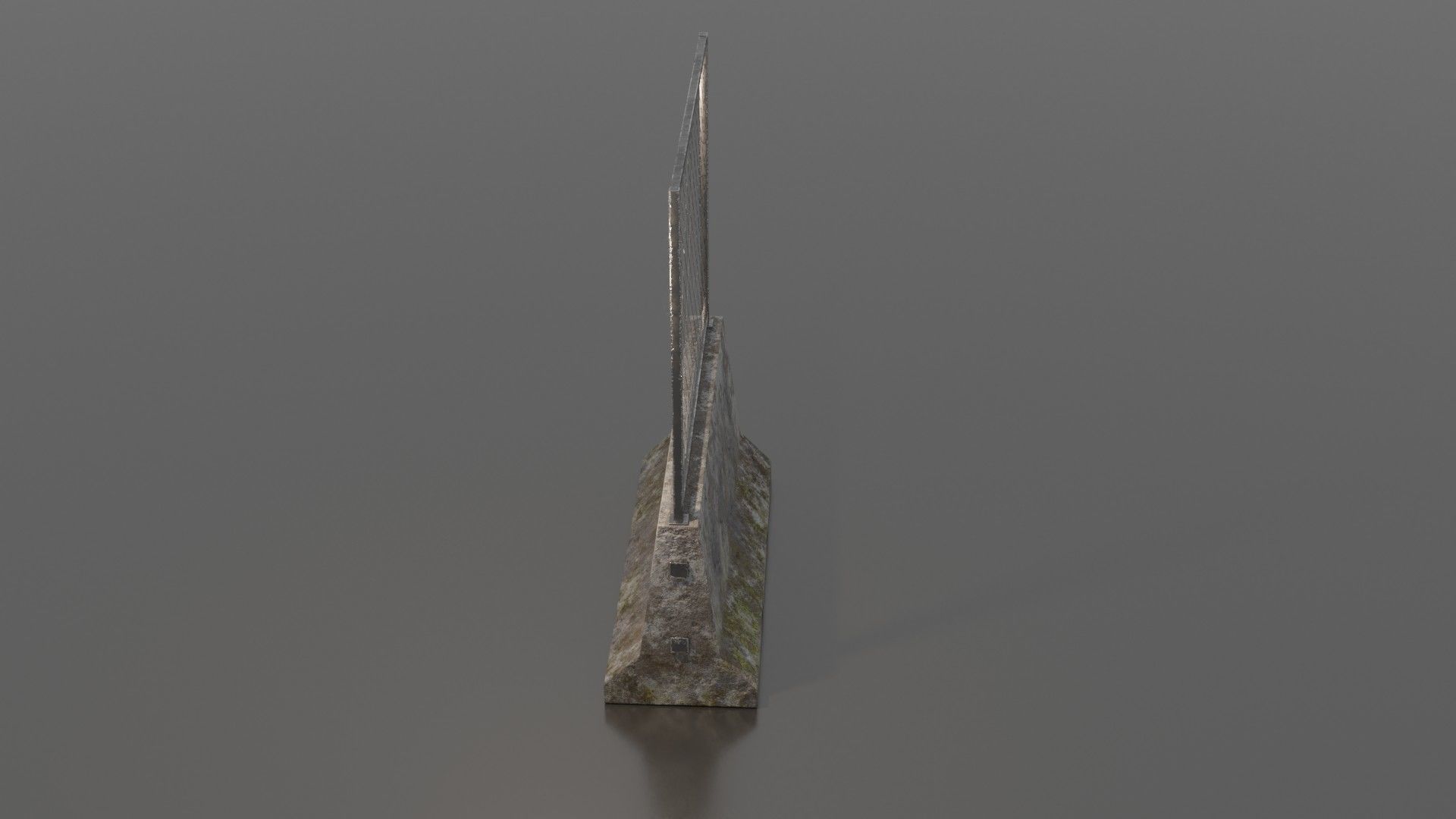 Concrete barrier  Low-poly 3D model_25