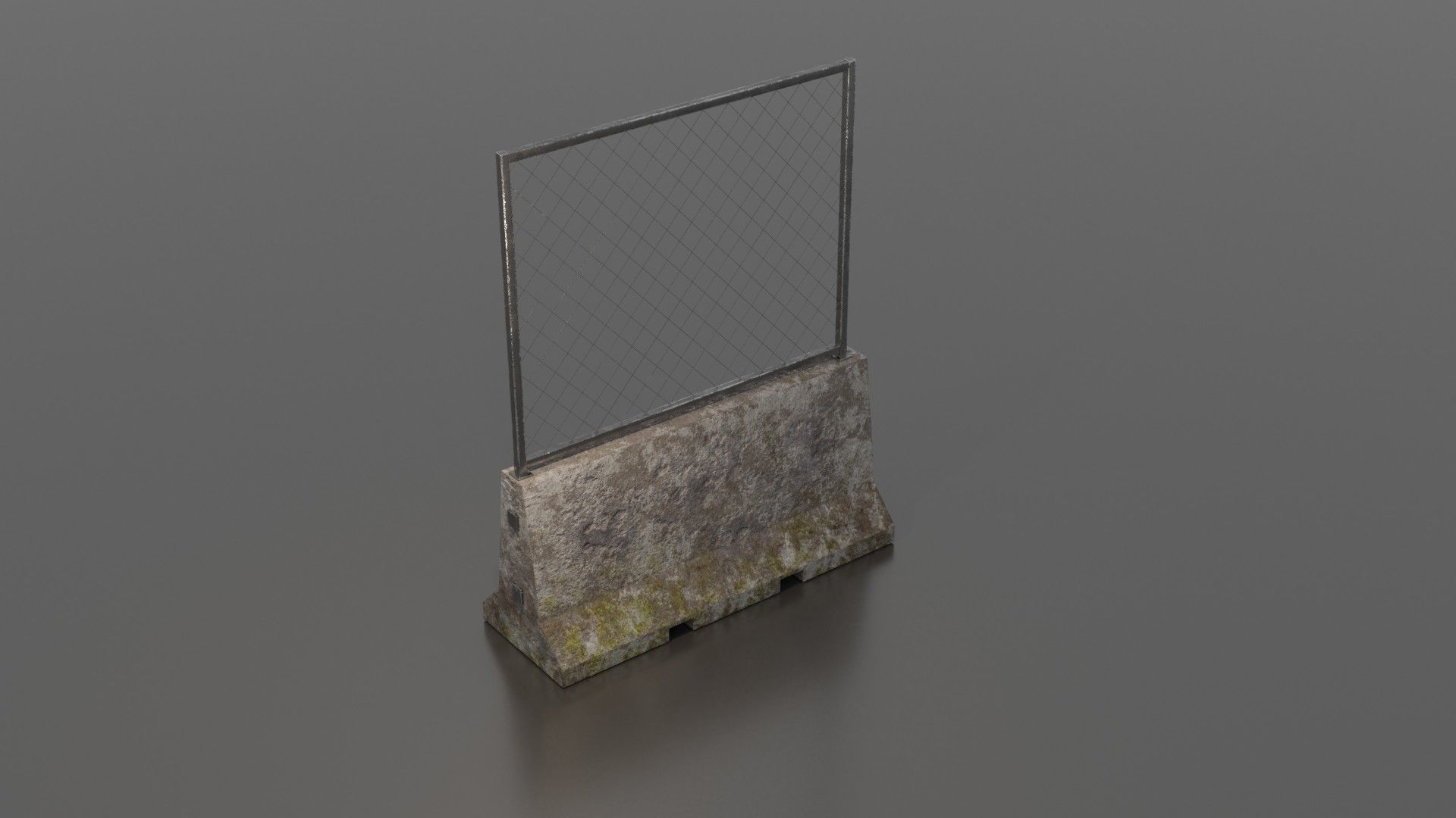 Concrete barrier  Low-poly 3D model_39