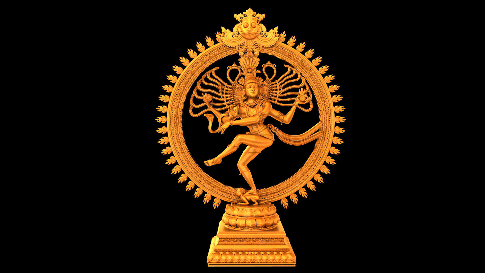 Nataraja statue 3d model 3D model_2