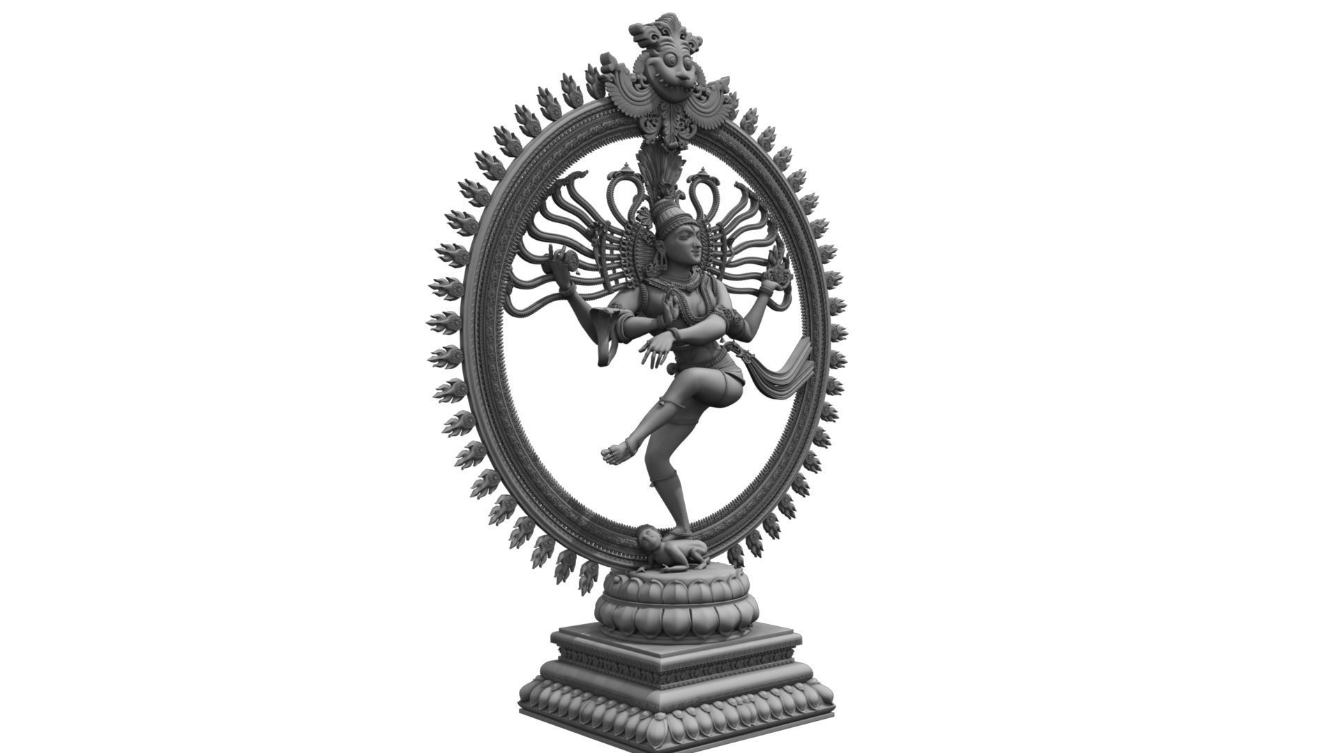 Nataraja statue 3d model 3D model_6