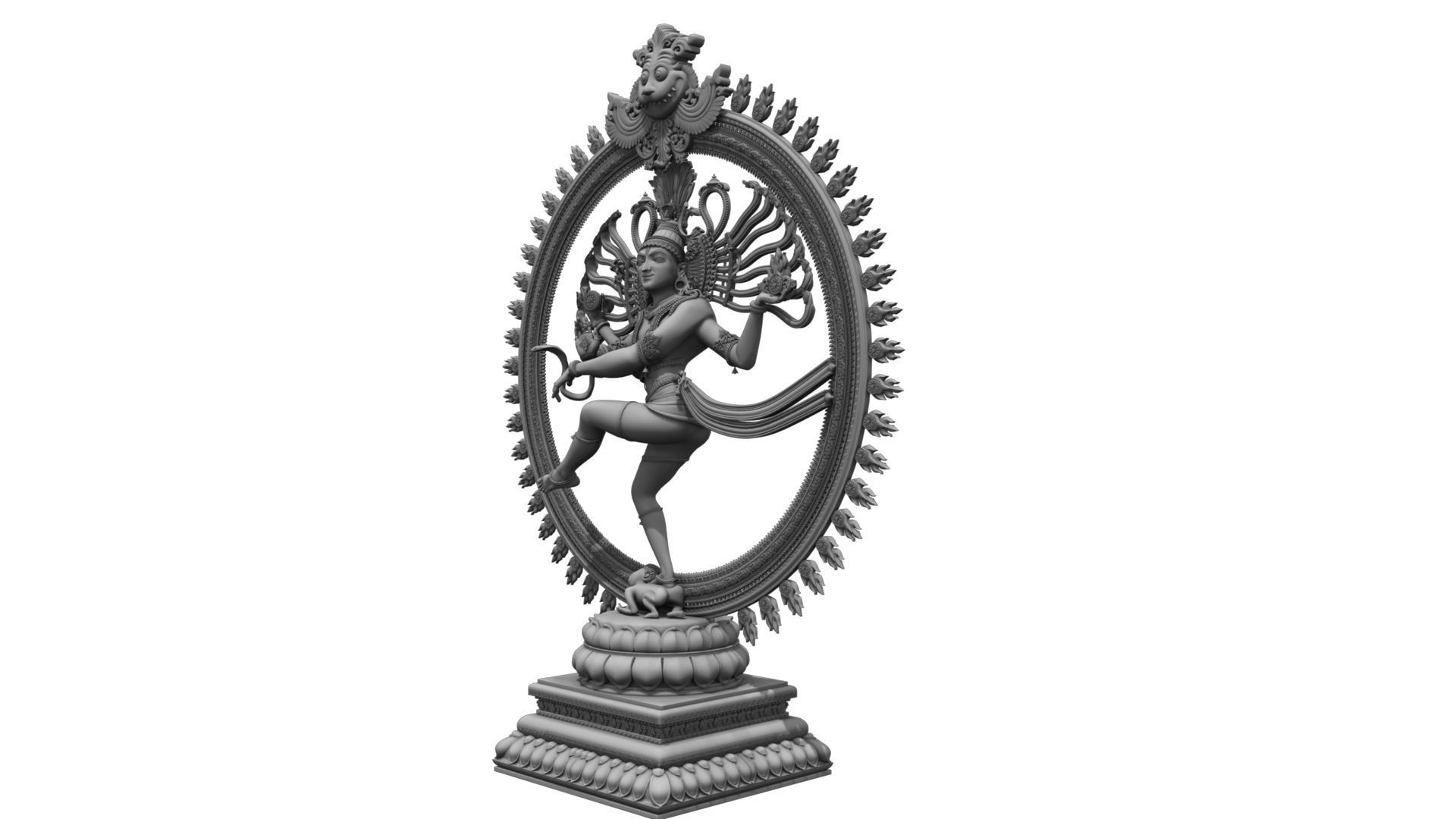 Nataraja statue 3d model 3D model_23