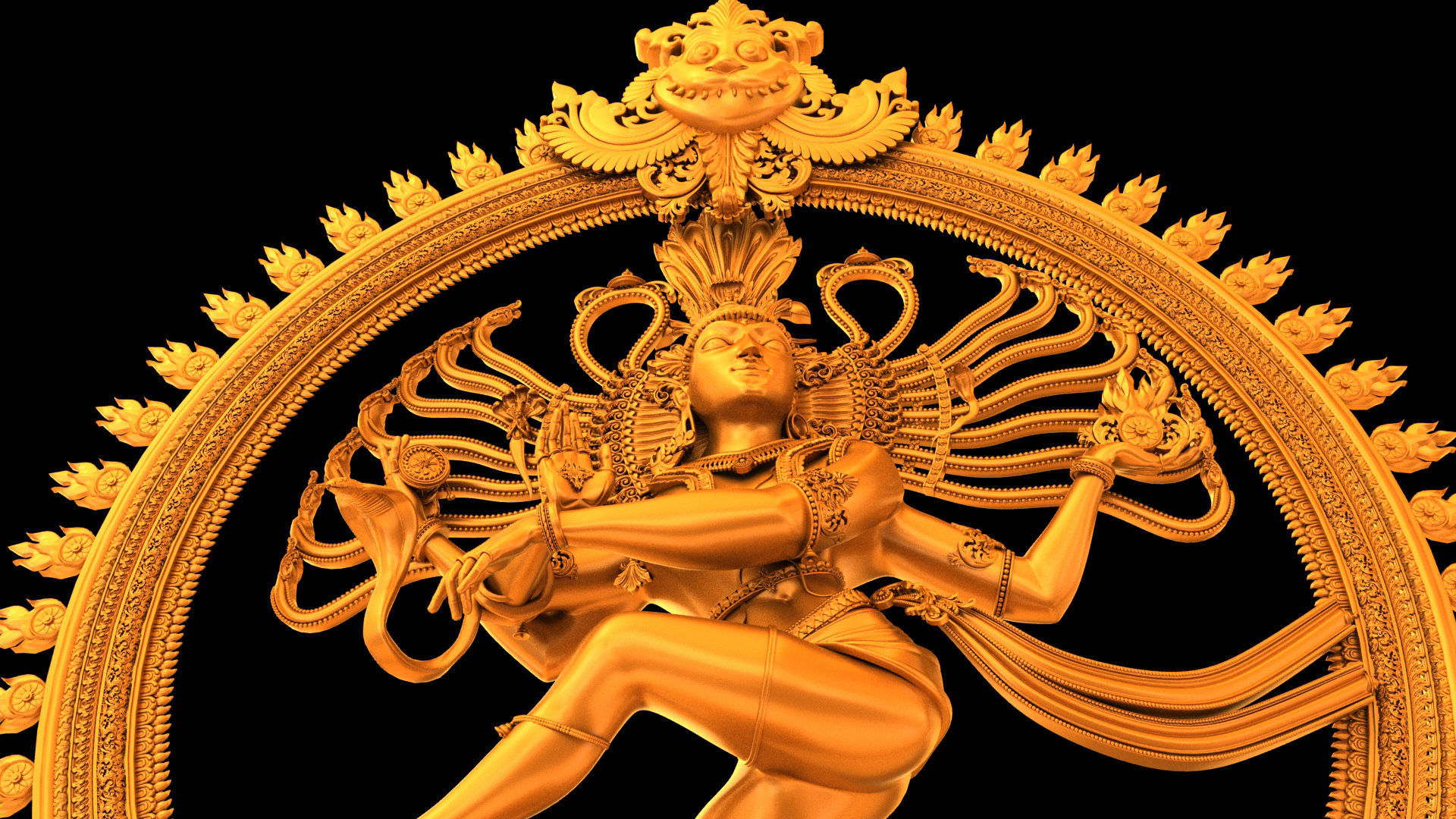 Nataraja statue 3d model 3D model_1