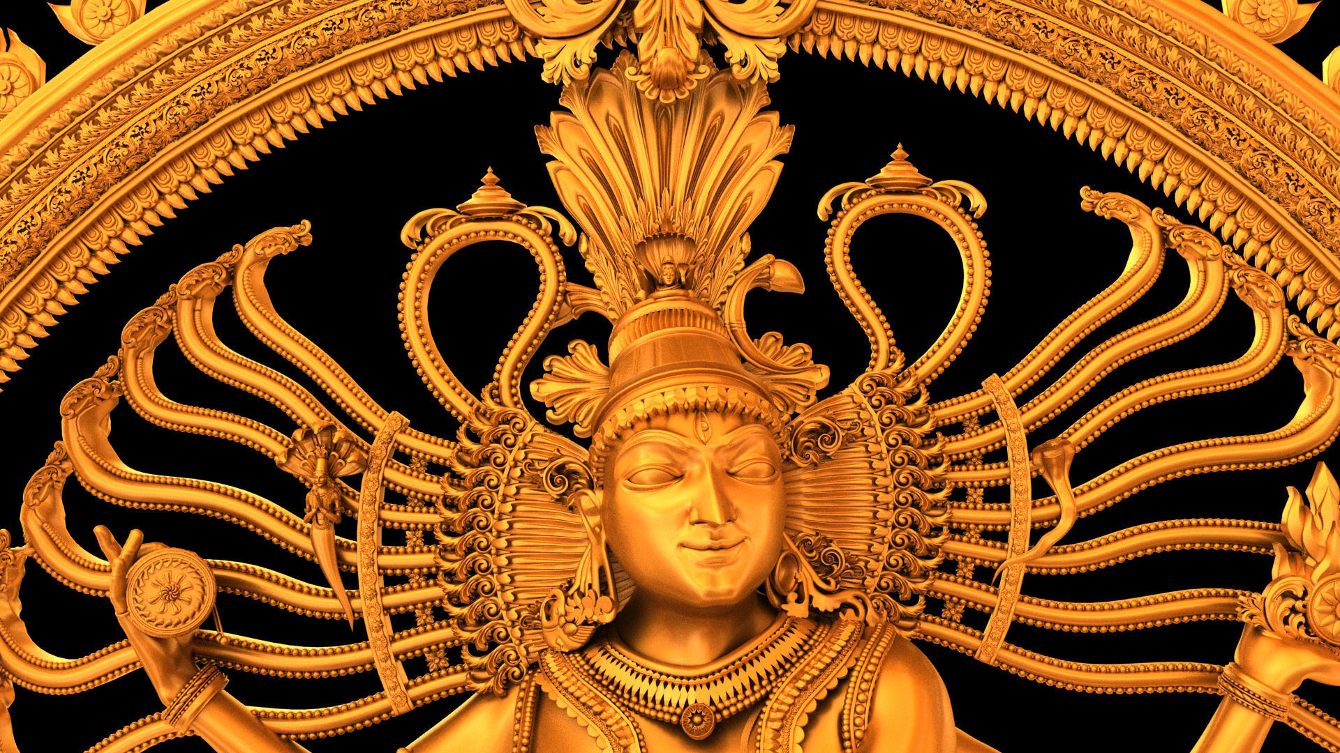 Nataraja statue 3d model 3D model_4