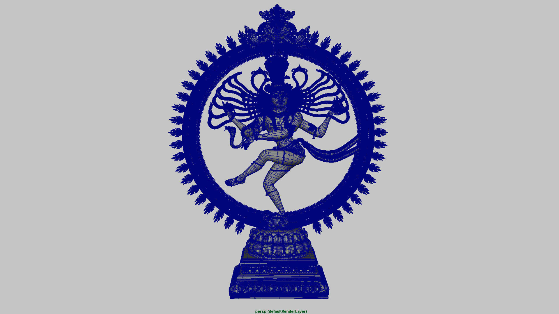Nataraja statue 3d model 3D model_18