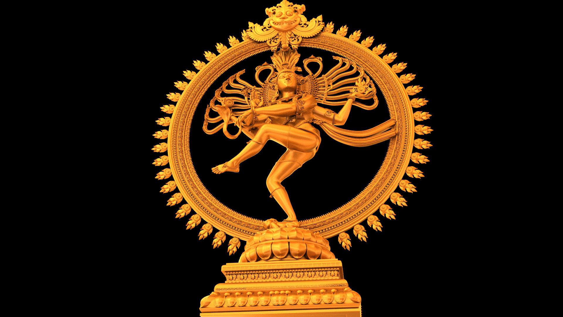 Nataraja statue 3d model 3D model_3