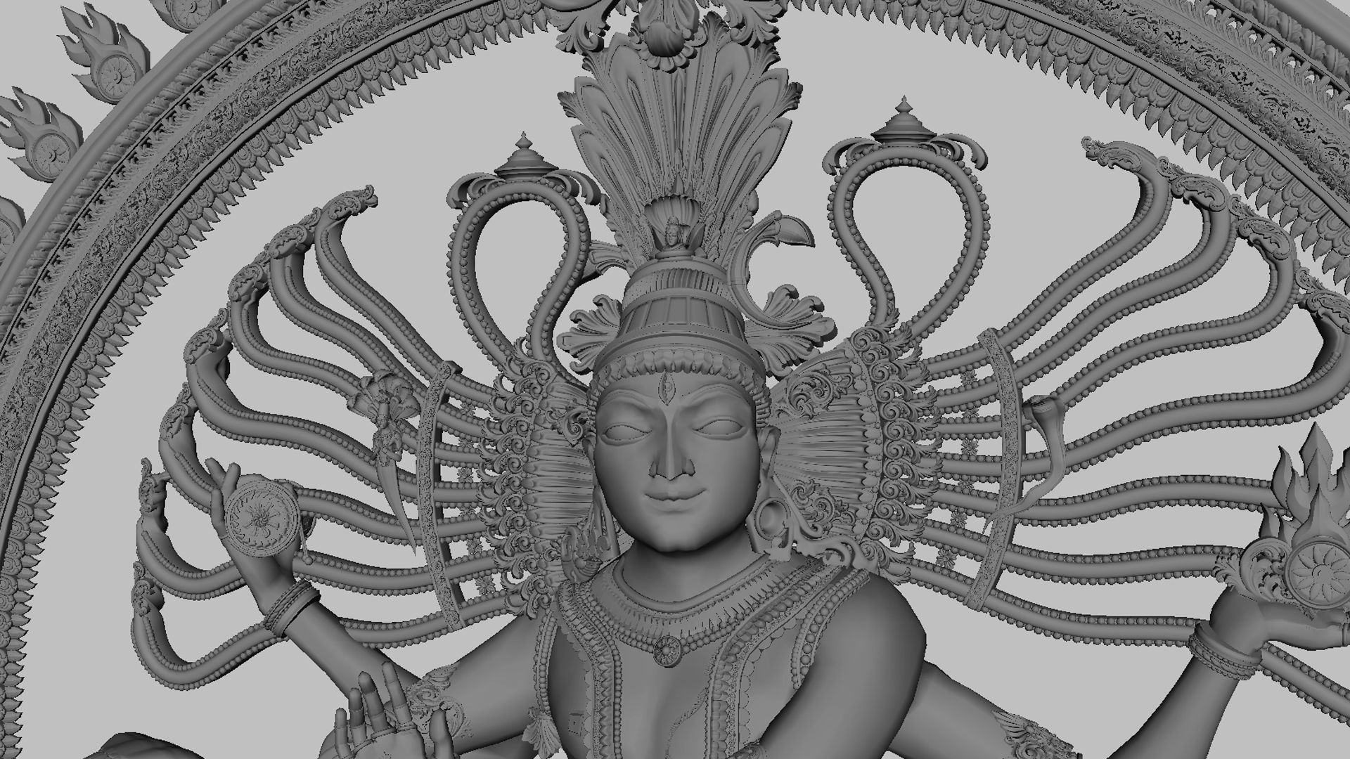 Nataraja statue 3d model 3D model_13