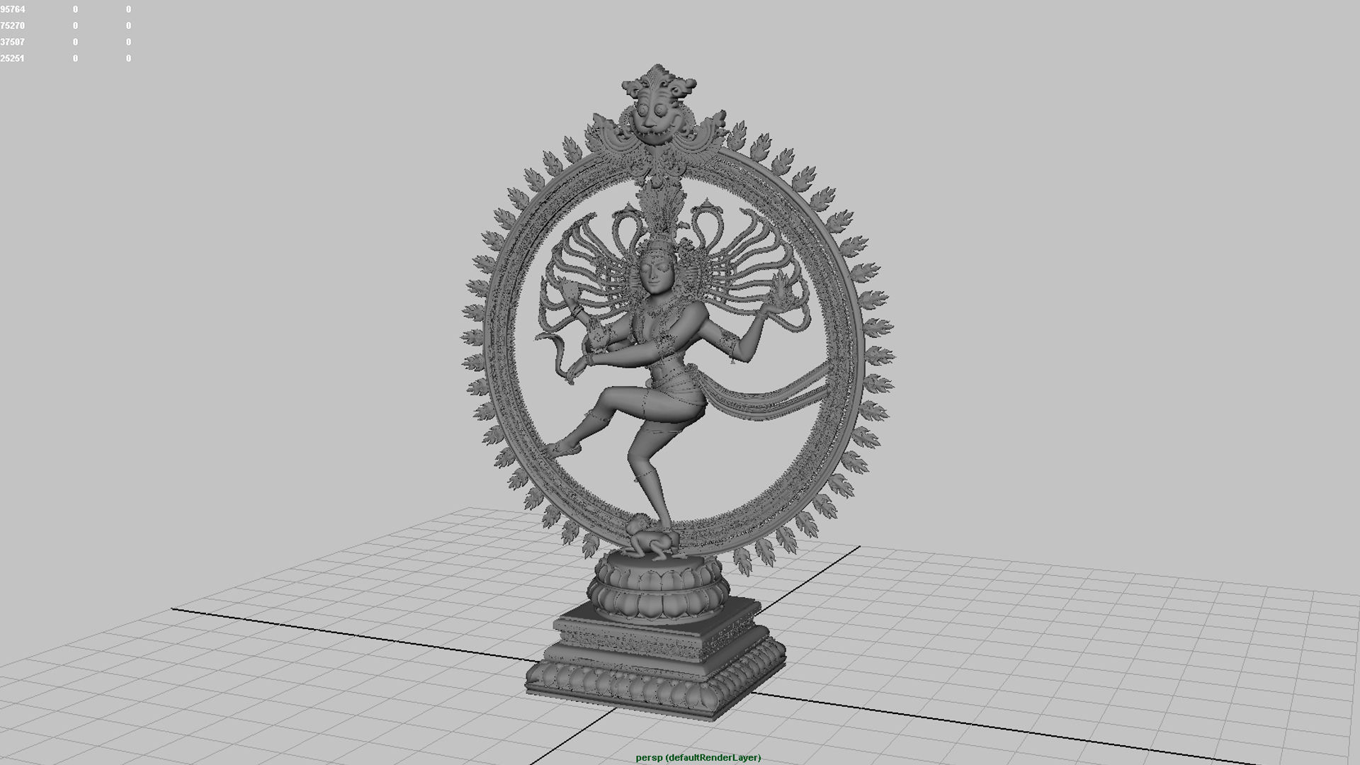 Nataraja statue 3d model 3D model_15